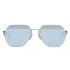 Fendi - FF- Rectangular Minimal Sunglasses - Ruthenium - Sunglasses - Fendi Eyewear - Avvenice