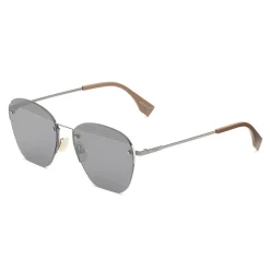 Fendi - FF- Rimless Sunglasses - Ruthenium Black - Sunglasses - Fendi Eyewear - Avvenice