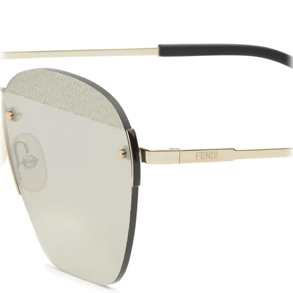 Fendi - FF- Rimless Sunglasses - Gold - Sunglasses - Fendi Eyewear - Avvenice