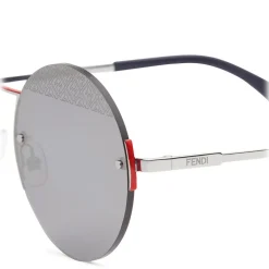 Fendi - FF- Round Sunglasses - Palladium - Sunglasses - Fendi Eyewear - Avvenice
