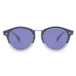 Fendi - FF- Round Sunglasses - Blue Gold - Sunglasses - Fendi Eyewear - Avvenice