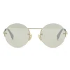 Fendi - FF- Round Sunglasses - Gold - Sunglasses - Fendi Eyewear - Avvenice
