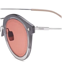 Fendi - FF- Round Sunglasses - Dark Grey Ruthenium - Sunglasses - Fendi Eyewear - Avvenice