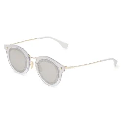 Fendi - FF- Round Sunglasses - Transparent Gold - Sunglasses - Fendi Eyewear - Avvenice