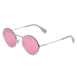 Fendi - FF- Round Sunglasses - Ruthenium - Sunglasses - Fendi Eyewear - Avvenice