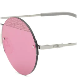 Fendi - FF- Round Sunglasses - Ruthenium - Sunglasses - Fendi Eyewear - Avvenice