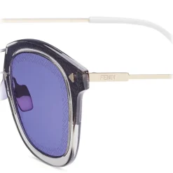 Fendi - FF- Square Sunglasses - Grey Gold - Sunglasses - Fendi Eyewear - Avvenice