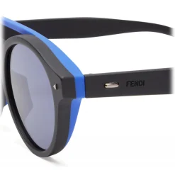 Fendi - I See You - Black Asian Fit Round Sunglasses - Sunglasses - Fendi Eyewear - Avvenice