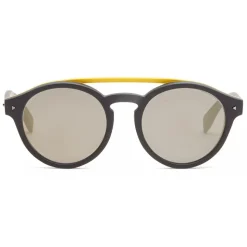 Fendi - I See You - Grey Asian Fit Round Sunglasses - Sunglasses - Fendi Eyewear - Avvenice