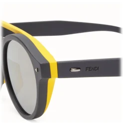 Fendi - I See You - Grey Asian Fit Round Sunglasses - Sunglasses - Fendi Eyewear - Avvenice