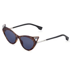 Fendi - Iridia - Cat Eye Angle Sunglasses - Havana FF - Sunglasses - Fendi Eyewear - Avvenice