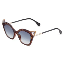 Fendi - Iridia - Cat Eye Sunglasses - Havana FF - Sunglasses - Fendi Eyewear - Avvenice