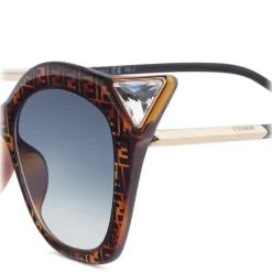 Fendi - Iridia - Cat Eye Sunglasses - Havana FF - Sunglasses - Fendi Eyewear - Avvenice