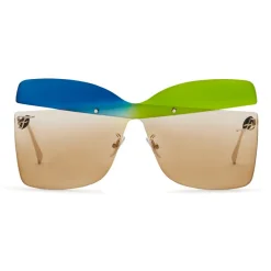 Fendi - Karligraphy - Butterfly Sunglasses - Gold Blue Green - Sunglasses - Fendi Eyewear - Avvenice