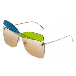 Fendi - Karligraphy - Butterfly Sunglasses - Gold Blue Green - Sunglasses - Fendi Eyewear - Avvenice