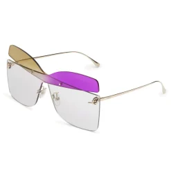Fendi - Karligraphy - Butterfly Sunglasses - Gold Tobacco Purple - Sunglasses - Fendi Eyewear - Avvenice