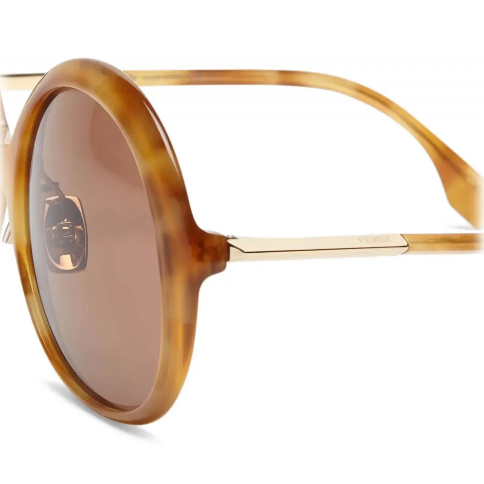 Fendi - Promeneye - Oversize Round Sunglasses - Brown - Sunglasses - Fendi Eyewear - Avvenice