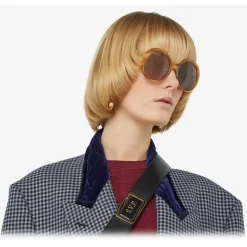 Fendi - Promeneye - Oversize Round Sunglasses - Brown - Sunglasses - Fendi Eyewear - Avvenice