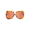 Fendi - Promeneye - Oversize Square Sunglasses - Havana Pink - Sunglasses - Fendi Eyewear - Avvenice