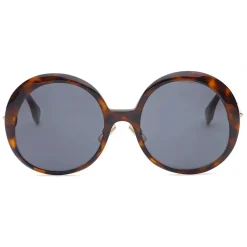 Fendi - Promeneye - Oversize Round Sunglasses - Gray - Sunglasses - Fendi Eyewear - Avvenice