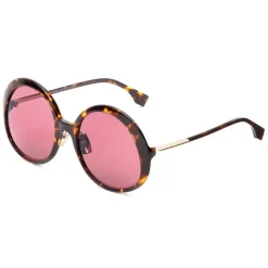 Fendi - Promeneye - Oversize Round Sunglasses - Red - Sunglasses - Fendi Eyewear - Avvenice