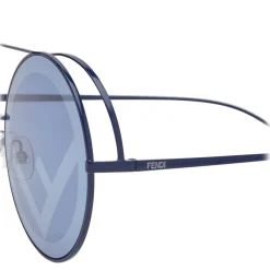 Fendi - Run Away - Blue Oversize Sunglasses - Fashion Week 17 - Sunglasses - Fendi Eyewear - Avvenice