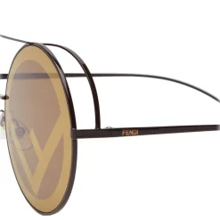 Fendi - Run Away - Brown Oversize Sunglasses - Fashion Week 17 - Sunglasses - Fendi Eyewear - Avvenice