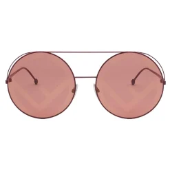 Fendi - Run Away - Red Oversize Sunglasses - Sunglasses - Fendi Eyewear - Avvenice