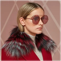 Fendi - Run Away - Red Oversize Sunglasses - Sunglasses - Fendi Eyewear - Avvenice