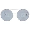 Fendi - Run Away - Round Oversize Sunglasses - Gray Silver - Sunglasses - Fendi Eyewear - Avvenice