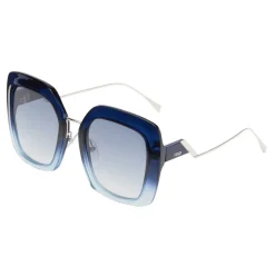 Fendi - Tropical Shine - Blue Oversize Sunglasses - Sunglasses - Fendi Eyewear - Avvenice