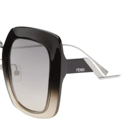 Fendi - Tropical Shine - Black & Grey Oversize Sunglasses - Sunglasses - Fendi Eyewear - Avvenice