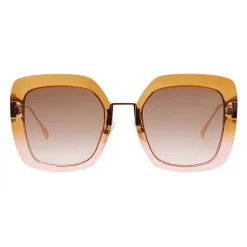 Fendi - Tropical Shine - Brown & Pink Oversize Sunglasses - Sunglasses - Fendi Eyewear - Avvenice