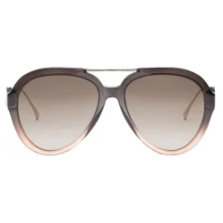 Fendi - Tropical Shine - Grey Aviator Sunglasses - Sunglasses - Fendi Eyewear - Avvenice