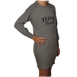 Gaëlle Paris - Dress with Long Sleeve - Gray - Dress - Made in Italy - Luxury Exclusive Collection - Avvenice