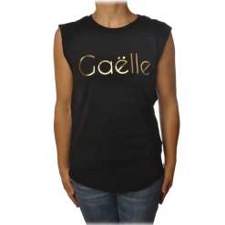 Gaëlle Paris - Sleeveless Crewneck T-Shirt - Black - T-Shirt - Made in Italy - Luxury Exclusive Collection - Avvenice