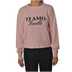 Gaëlle Paris - Sweater Wide Sleeves - Pink - Sweater - Made in Italy - Luxury Exclusive Collection - Avvenice