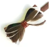 Genius Bowtie - Marco Polo - Black - Suede Leather Bow Tie with Feathers - Luxury High Quality Bow Tie - Avvenice