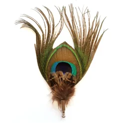 Genius Bowtie - Pythagoras - Almond - Real Feathers Pin - Luxury High Quality Pin - Avvenice