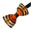 Genius Bowtie - Van Gogh - Black - Suede Leather Bow Tie with Feathers - Luxury High Quality Bow Tie - Avvenice