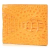 Gian Ferrente - Est. 1982 - Classic Bi-Fold Leather Wallet in Caiman Hornback - Yellow - Luxury High Quality - Avvenice