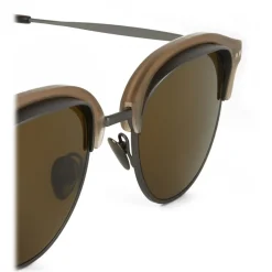 Giorgio Armani - Cat Walk Sunglasses with Contrasting Superior Eyelashes - Brown - Giorgio Armani Eyewear - Avvenice
