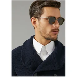 Giorgio Armani - Cat Walk Sunglasses with Contrasting Superior Eyelashes - Brown - Giorgio Armani Eyewear - Avvenice