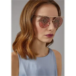 Giorgio Armani - Catwalk - Catwalk Sunglasses with Floral Lenses - Gold Rose - Sunglasses - Giorgio Armani Eyewear - Avvenice
