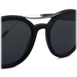 Giorgio Armani - Classic Pantos - Oval Frame Sunglasses - Black - Sunglasses - Giorgio Armani Eyewear - Avvenice