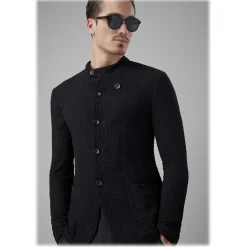 Giorgio Armani - Classic Pantos - Oval Frame Sunglasses - Black - Sunglasses - Giorgio Armani Eyewear - Avvenice