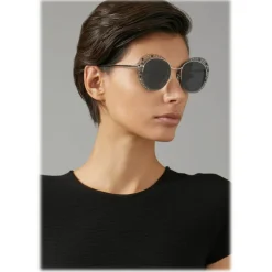 Giorgio Armani - Crystal Catwalk - Sunglasses with Open Lenses - Silver - Sunglasses - Giorgio Armani Eyewear - Avvenice