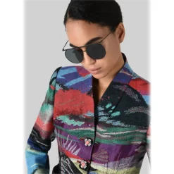 Giorgio Armani - Double Bridge - Metal Sunglasses with Gradient Lenses - Black - Sunglasses - Giorgio Armani Eyewear - Avvenice