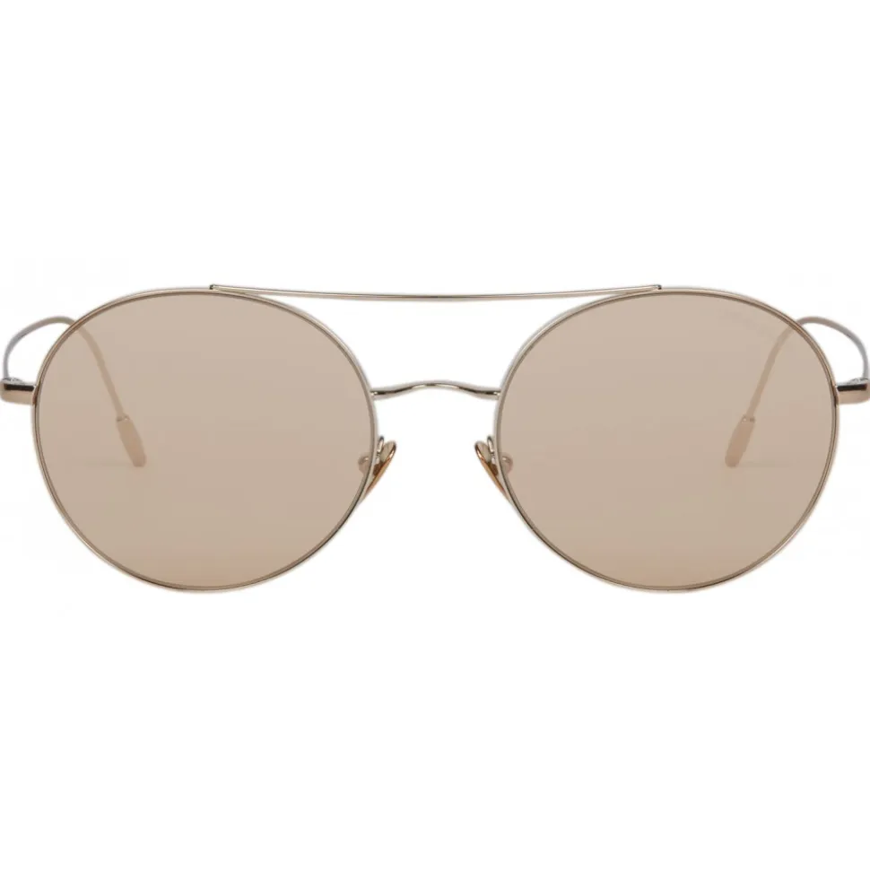 Giorgio Armani - Round Frame - Metal Round Frame Sunglasses - Brown - Sunglasses - Giorgio Armani Eyewear - Avvenice