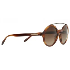 Giorgio Armani - Round Frame Sunglasses with Metal Details - Dark Grey - Giorgio Armani Eyewear - Avvenice